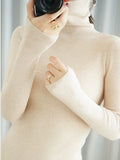 2026 Autumn And Winter New Korean Version Of The Short-Term Casing Pile Collar High-Collar High-Collar Tight-Dile High-Supreet Sweater