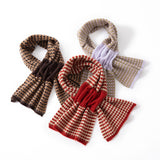 100% Pure Cashmere 2026 Autumn And Winter New Women's Small Square Perforated Knitting Knitting Warm Neck Small Scarf