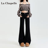 Black High-Waisted Micro-Horn Jeans Women Autumn And Winter 2025 Trend Of The New Non-Legged Horseshoe Horn Pants