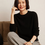 Cashmere 2026 Autumn And Winter Girl's New Round Collar Solid Color Waffle Jacket Short Loose Knitted Sweater