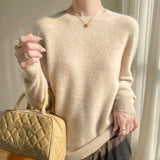 Exploding Wool Blending 2026 Autumn And Winter New Women's Round-Neck Short Classic Tie Warm Knitted Bottom Sweater