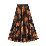 2026 Spring And Summer High-End Retro Print Skirt Classic High-End Feeling A-Word Long Dress D9908