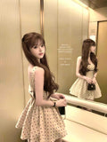 2026 Heart Porka Summer Bobutt Big Bow Bump Color Sleeveless Small Dress Vest Skirt Skirt Girl