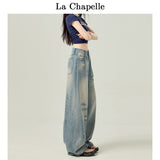 Blue Low-Rise Wide-Legged Jeans Women's Summer Thin 2025 Trend New Loose Thin Straight Tube Trousers