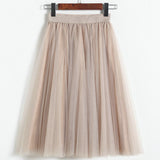2025 Spring And Summer New Net Yarn Skirt Sweet Princess Dress Tau Yarn Skirt Thorny Skirt Mid-Long Skirt Fairy #8042