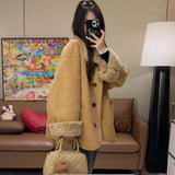 2026 Winter New Two Sides Wearing Lamb Fur Coat Women's Long Fur Integrated Locomotive Clothing Thicken Warm Coat