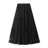 Autumn New Lotus Leafy Skirt Purple Half-Dress Girl A Word High-Waisted Cake Dress 9379