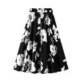Big Branches Half-Dress Women's Long-Term 2025 New High-Rise Thin Temperament Big Pendulum Print A Skirt 6612-27