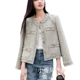 Exploding Small Fragrant Coat Woman 2025 New Short High-End Small Autumn French Design Top