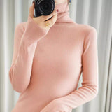 2026 Autumn And Winter New Korean Version Of The Short-Term Casing Pile Collar High-Collar High-Collar Tight-Dile High-Supreet Sweater