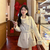 Black Hepburn Style Short Haired Cape Coat Women Autumn Winter Fashion 2026 New High-End Feel Coat