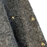 2025 New Gray Temperament French Short Coat Fragrant Short Coat Winter Warm Inside Top