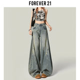 Breaking Hole Broad-Legged Scissor Jeans Women Trend New Retro Blue High-Rise Loose Street Thigh Thigh Thigh Thigh Thigh Thigh Thigh Tnut Pants