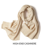 Cashmere 2026 Autumn And Winter New Women's High-End Neck Warm Knitting Heavy Thick Solid Color Splined Plus Long Scarves