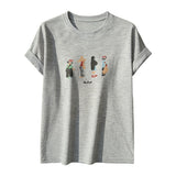 Fine Spinning Lyselle 2026 Spring And Summer Women's New Loose Round-Neck Painting Casual Short-Sleeved T-Shirt Top