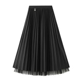 Double-Sided Wear 100-Fold Skirt Half Body Autumn And Winter Large-Size A Skirt 2025 New Belly Skirt D1802