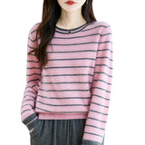 100% Pure Wool 2026 Autumn And Winter New Women's Loose Round-Collar Collar Short Top Bottom Knitted Sweater