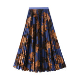 2026 Spring And Summer High-End Retro Print Skirt Classic High-End Feeling A-Word Long Dress D9908