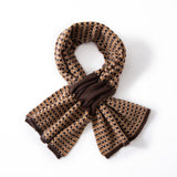 100% Pure Cashmere 2026 Autumn And Winter New Women's Small Square Perforated Knitting Knitting Warm Neck Small Scarf
