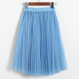 2025 Spring And Summer New Net Yarn Skirt Sweet Princess Dress Tau Yarn Skirt Thorny Skirt Mid-Long Skirt Fairy #8042
