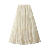 Fairy Temperament Mesh Dress Dress Girl 2026 Spring And Summer High-Waist A Word Folded Loose Big Swing Skirt 0915