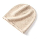 Cashmere 2026 Autumn And Winter New Women's High-End Solid Color Knitting Thick To Keep Warm Fashion Cloud Flowers Casual Hat