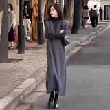 Cold-Indied Women's High-End Suit Temperament Sister Style Fashion Gray Vest Dress Bottom Shirt Two Sets Of Tide