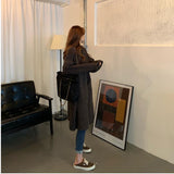 Cardigan Sweater Women Thicken The Long Loose Outer Wear Autumn And Winter New Korean Version Of Lazy Wind Coat Retro Clothes