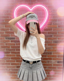2026 Summer Loose Lazy Wind Word Shoulder Short-Sleeved T-Shirt New Korean Version Of Hot Girl Casual Lame Shoulder Coat