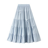 Cake Skirt Half Skirt Woman Spring 2025 New Bow High-Waisted Umbrella Skirt Skirt Dress Skirt 9077