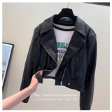 Brown PU Leather Coat Women's Spring And Autumn 2025 New Loose Port Wind Small Jacket Locomotive Shirt
