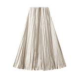 2025 Spring New Flow Of Folding A Word Half-Body Skirt Showing Lean Tight High Waist Loose Skirt 9858