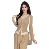 Large-Size Fatmm200 Pounds Of Broad Leg Pants Two Sets Of 2026 Autumn Fashion Age-Old Meat Masked Thin Suit Woman