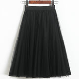 2025 Spring And Summer New Net Yarn Skirt Sweet Princess Dress Tau Yarn Skirt Thorny Skirt Mid-Long Skirt Fairy #8042