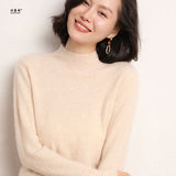 Cashmere 2026 Autumn And Winter New Women's Decoration Body Half-High-Necked Short-Case Knitted Sweater
