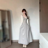 [Original Fabric] French Two Sets Of Cold-Sensitive Sling Dress Dress With Thin Sunscreen