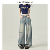 Blue Low-Rise Wide-Legged Jeans Women's Summer Thin 2025 Trend New Loose Thin Straight Tube Trousers