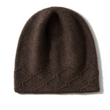 Cashmere 2026 Autumn And Winter New Women's High-End Solid Color Hoist Knitting Fashion Heavyweight Head Hat