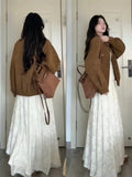 Curry Velvet Jacket Women's Spring And Autumn 2026 New Autumn And Winter Design Sense Korean High-End Jacket Top