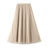 Double-Sided Wear 100-Fold Skirt Half Body Autumn And Winter Large-Size A Skirt 2025 New Belly Skirt D1802