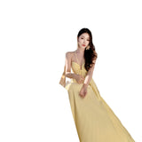 Designing A Sense Of Seaside Vacation Side-Of-Scaring Sling Skirt Beach Skirts Long Gentle Wind Beautiful Seaside Wearing Beach Skirt