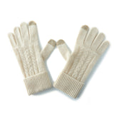Cashmere 2026 Autumn And Winter New Men's And Women's Universal Touch ³é³é³é³éSů Riding Windproof Knitted Five-Fingling Gloves
