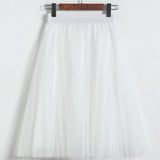 2025 Spring And Summer New Net Yarn Skirt Sweet Princess Dress Tau Yarn Skirt Thorny Skirt Mid-Long Skirt Fairy #8042