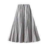 2025 Spring New Flow Of Folding A Word Half-Body Skirt Showing Lean Tight High Waist Loose Skirt 9858