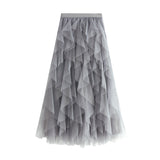 2025 Net Dress Cake Skirt Skirt Super Fairy Hanging Yarn Dress Princess Skirt Pink Sea Grass Skirt Autumn 030303