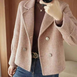 Double-Sided Coat Woman Spring Autumn New Short Coat Small Long-Sleeved Suit Trendy Fur Coat