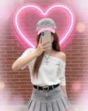 2026 Summer New Design Sense Loose Elastic Shoulder Small Blouse Women Short-Sleeved T-Shirts Are Thin